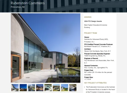 Rubenstein Commons Receives 2024 PCI Design Award